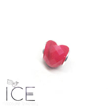 .Faceted Heart Charm.