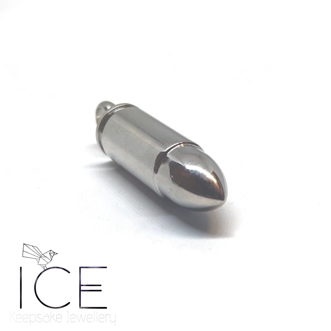 Stainless Steel Bullet Urn Pendant