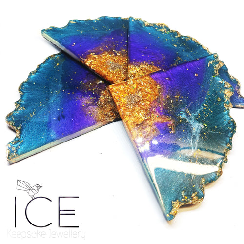 4 Piece Geode Coaster Set