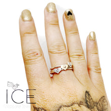 Love Heart Initial Stacker Ring