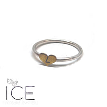 Love Heart Initial Stacker Ring