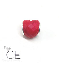 .Faceted Heart Charm.