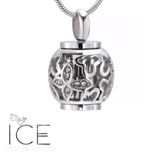 Stainless Steel Floral Urn Pendant