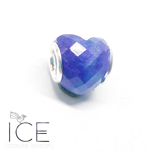 .Faceted Heart Charm.