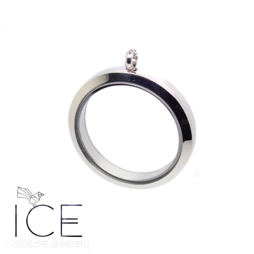 Round Locket - in Stainless Steel