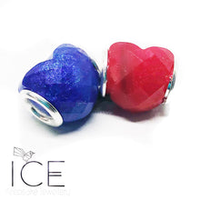 .Faceted Heart Charm.