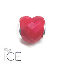 .Faceted Heart Charm.