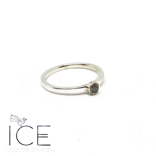 Stacking Ring - in 9ct White Gold