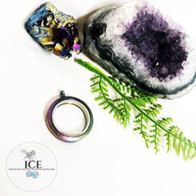 Rainbow Tempered Glass Locket - In Stainless Steel