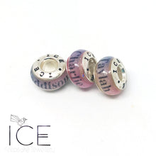 Name OR Date European Charm Bead- NO inclusions