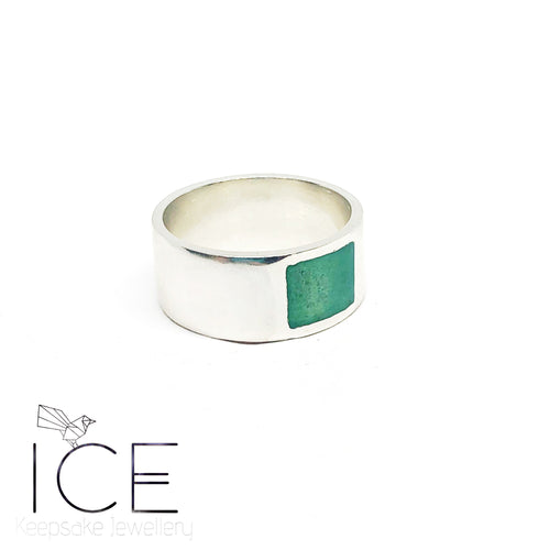 Mens Smooth Band Ring - In Sterling Silver